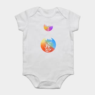 FLOWER CIRCLE WATERCOLOR Baby Bodysuit